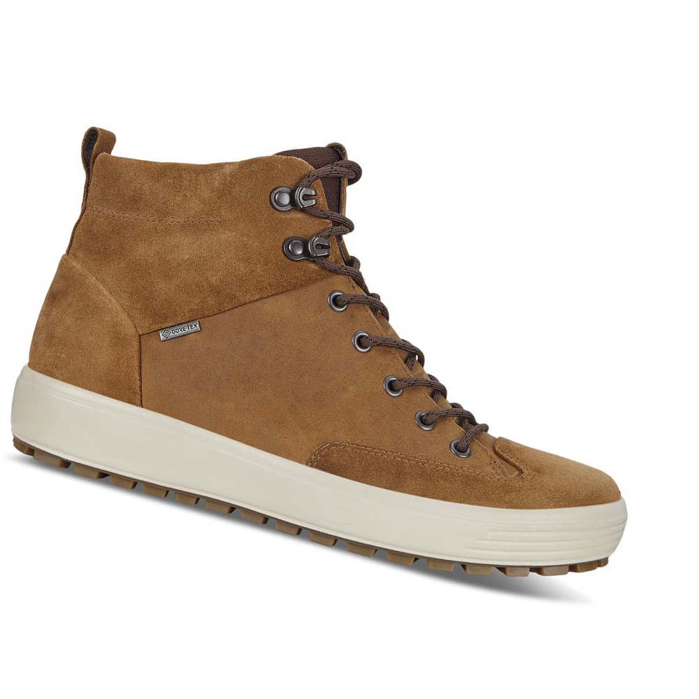 Ecco Soft 7 Tred Gtx High Støvler Herre Kaffe Brune | NO 445PJJ